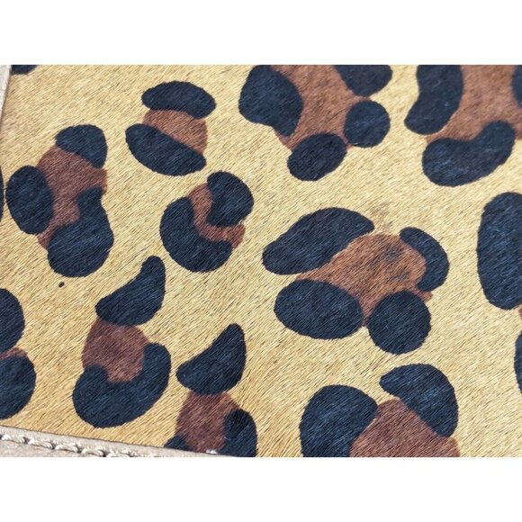 RJ Graziano Crossbody Handbag Purse Bronze Leopard Leather Bag Tassel - Picture 8 of 14